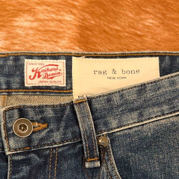 rag & bone Men's Straight Blue Jeans - Picture 3 of 12